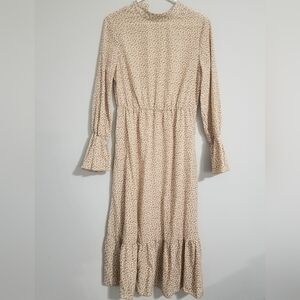 SHEIN Patterned Long Sleeve Dress